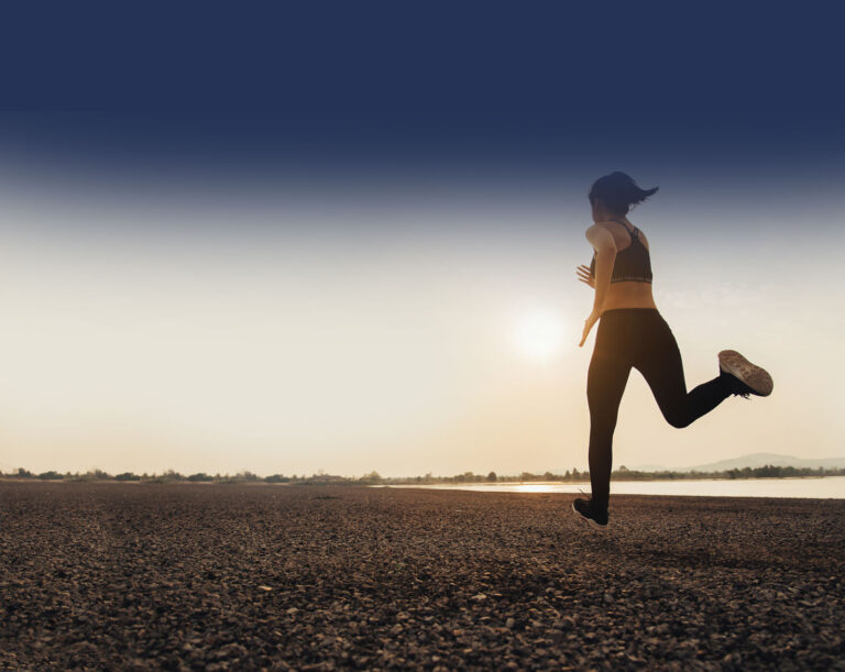 Runner at sunrise