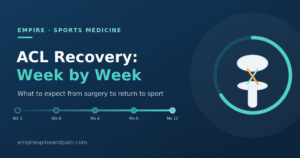 ACL recovery week-by-week timeline — Empire Spine and Pain sports medicine