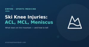 Ski knee injuries — ACL, MCL, and meniscus tears from skiing and snowboarding