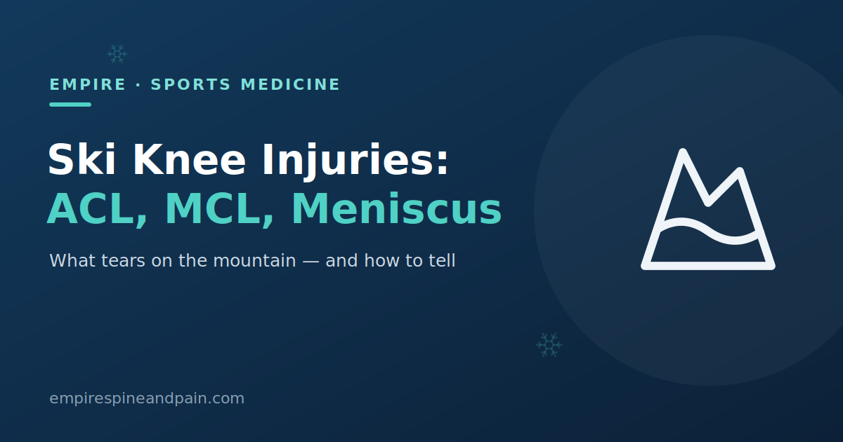 Ski knee injuries — ACL, MCL, and meniscus tears from skiing and snowboarding