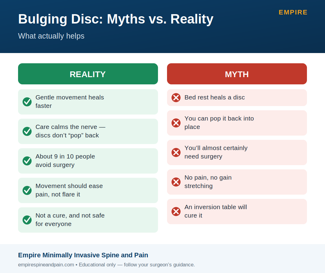 Bulging disc myths vs reality