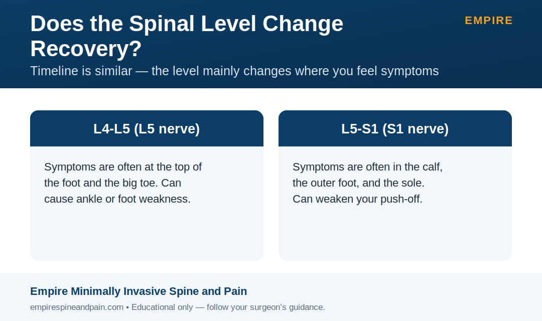 Microdiscectomy recovery difference: L4-L5 versus L5-S1