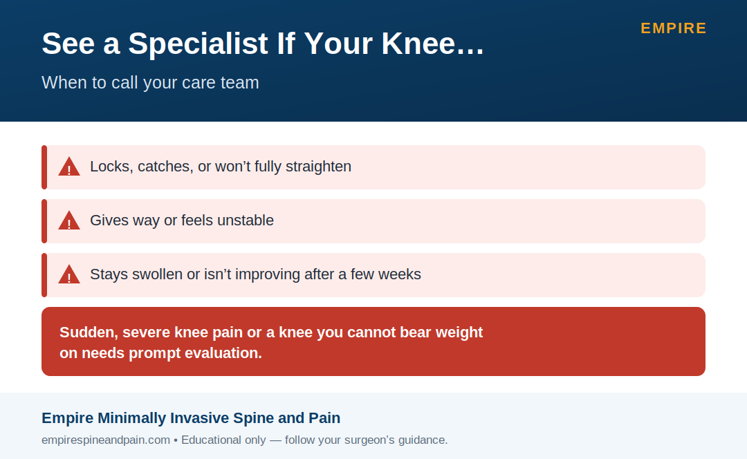 Torn meniscus warning signs: when to see a specialist