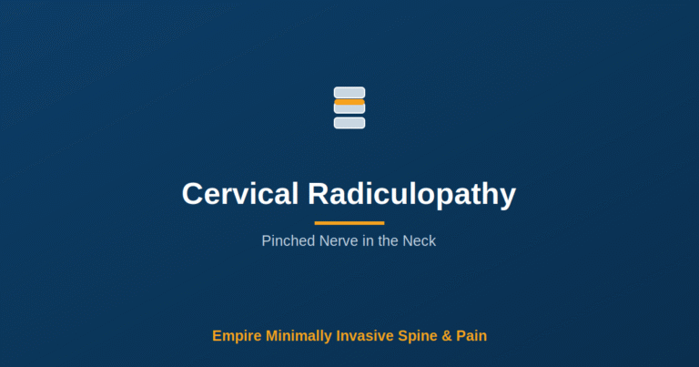 Cervical radiculopathy (pinched nerve in the neck) — Empire Minimally Invasive Spine and Pain