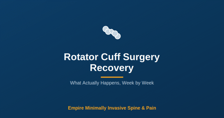 Rotator Cuff Surgery Recovery Timeline — Empire Minimally Invasive Spine and Pain