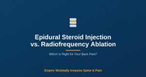 Epidural Steroid Injection vs. Radiofrequency Ablation — Empire Minimally Invasive Spine and Pain
