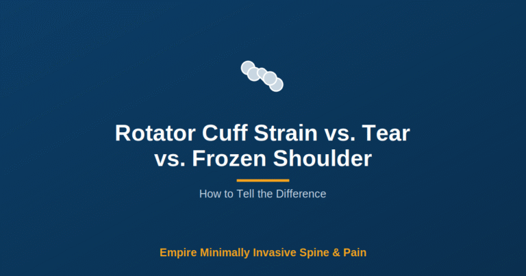 Rotator Cuff Strain vs. Tear vs. Frozen Shoulder — Empire Minimally Invasive Spine and Pain