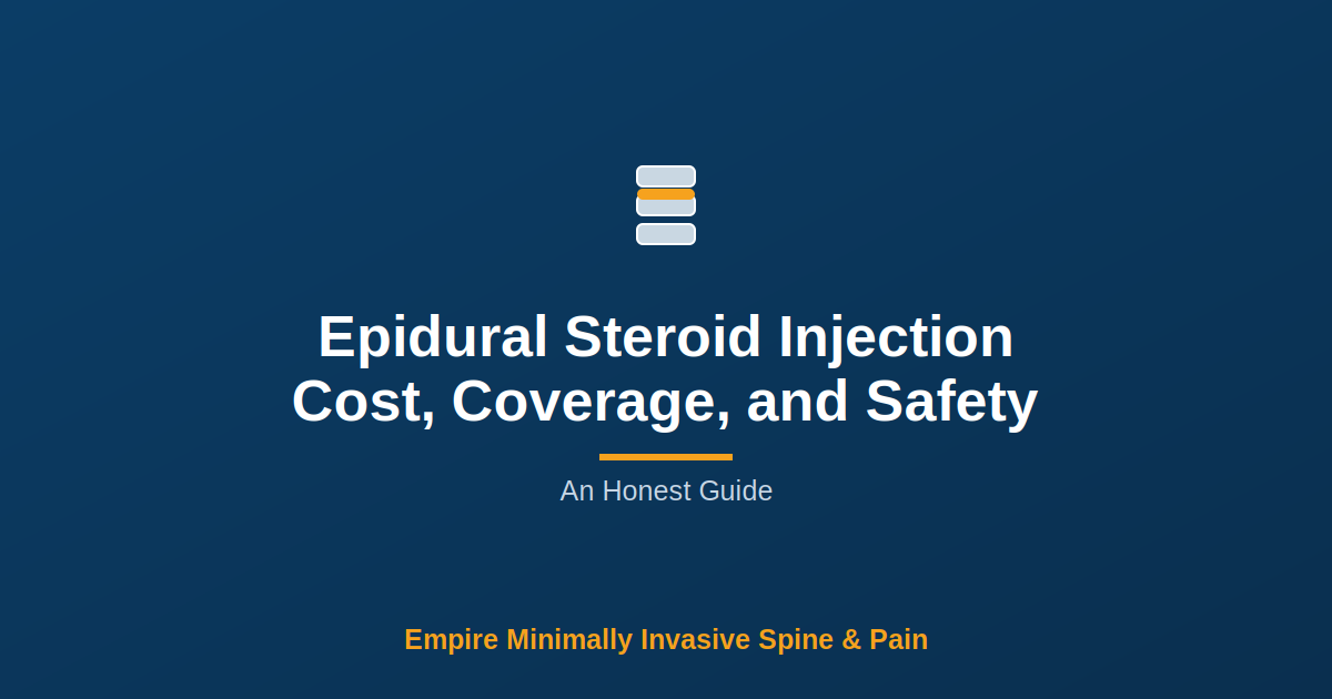 Epidural Steroid Injection Cost, Coverage, and Safety — Empire Minimally Invasive Spine and Pain