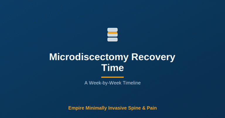 Microdiscectomy Recovery Time: A Week-by-Week Timeline — Empire Minimally Invasive Spine and Pain