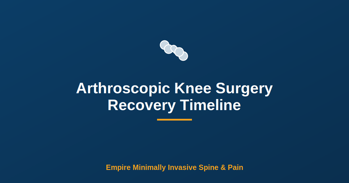 Arthroscopic Knee Surgery Recovery Timeline — Empire Minimally Invasive Spine and Pain