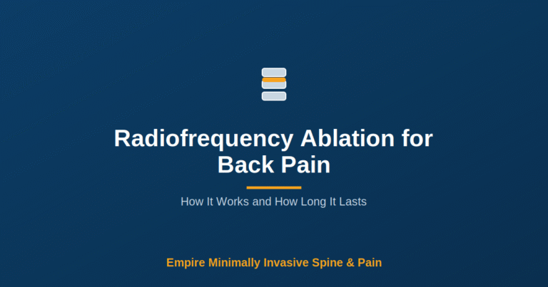Radiofrequency Ablation for Back Pain: How It Works and How Long It Lasts — Empire Minimally Invasive Spine and Pain