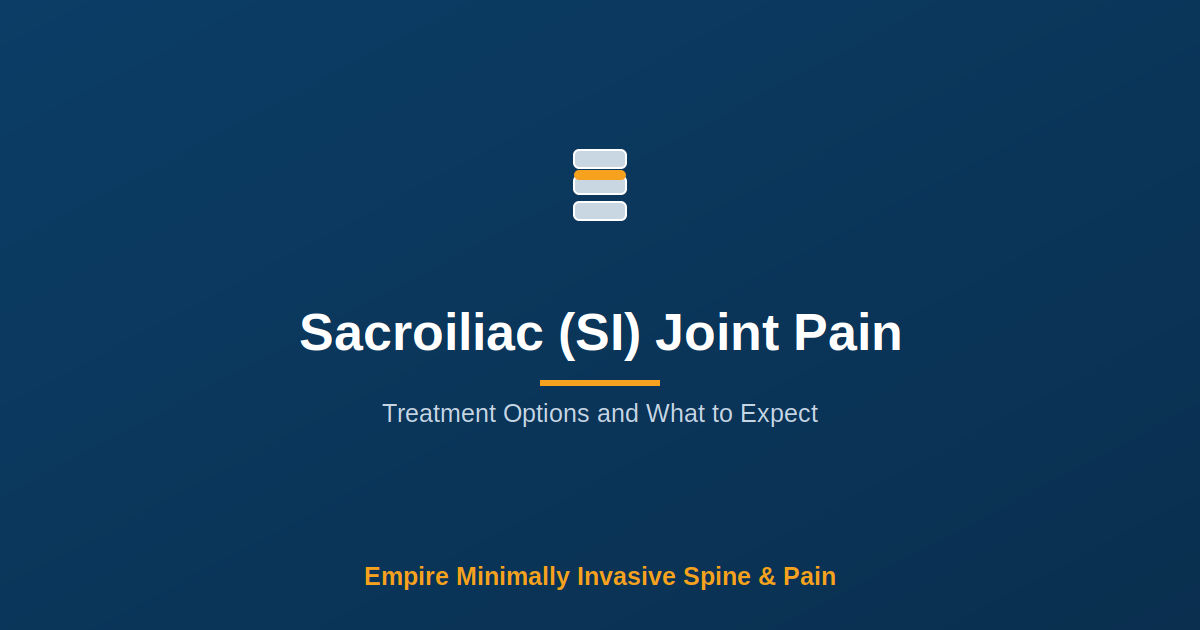 Sacroiliac (SI) Joint Pain: Treatment Options and What to Expect — Empire Minimally Invasive Spine and Pain