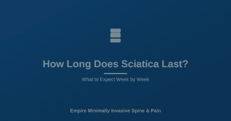 How long does sciatica last — typical recovery timeline — Empire Minimally Invasive Spine and Pain