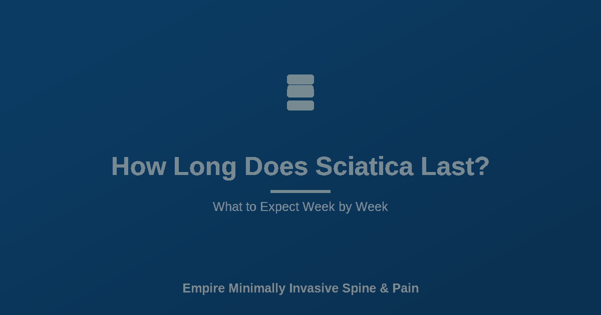 How long does sciatica last — typical recovery timeline — Empire Minimally Invasive Spine and Pain